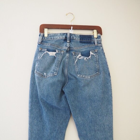 Abercrombie & Fitch Curve Love High Rise Mom Distressed Jean sz 26 / 2 - Picture 7 of 8